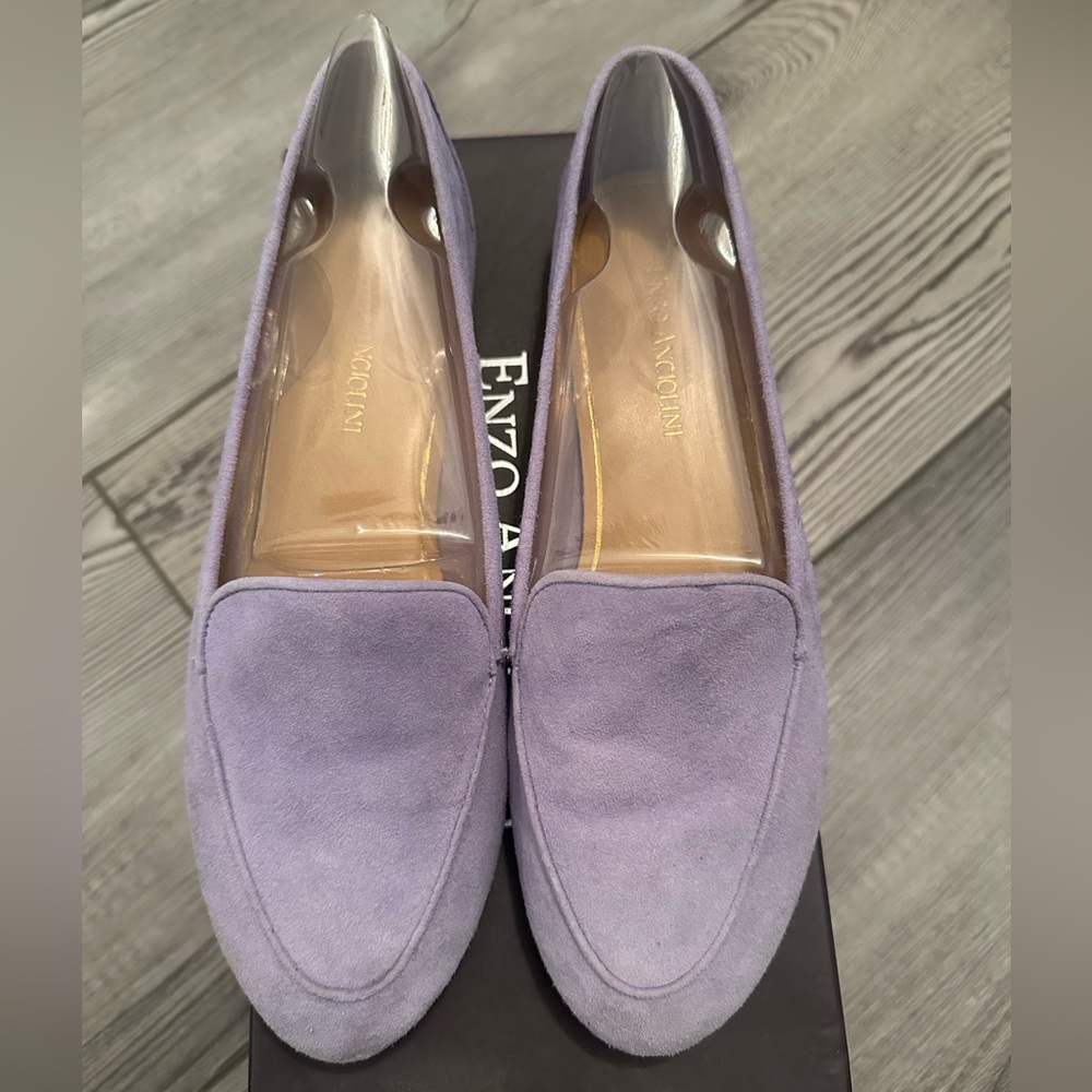 Enzo Angiolini Purple Suede Loafers Size 7